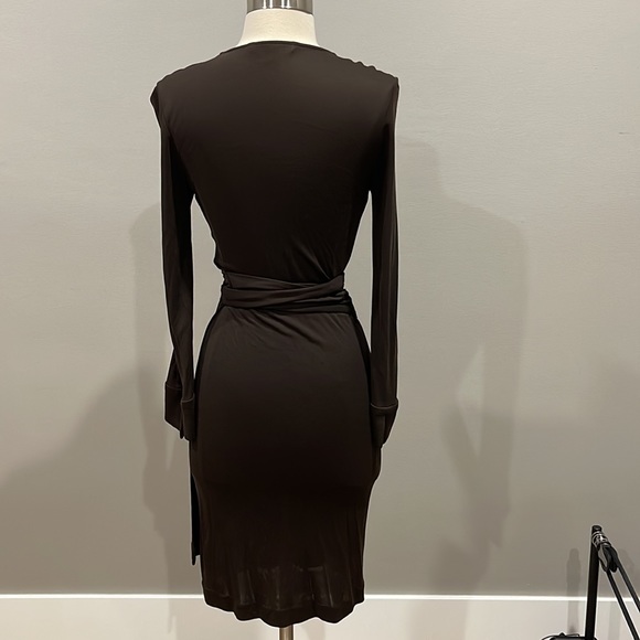 Diane Von Furstenberg  Wrap Dress Brown Size 4 - Picture 4 of 7
